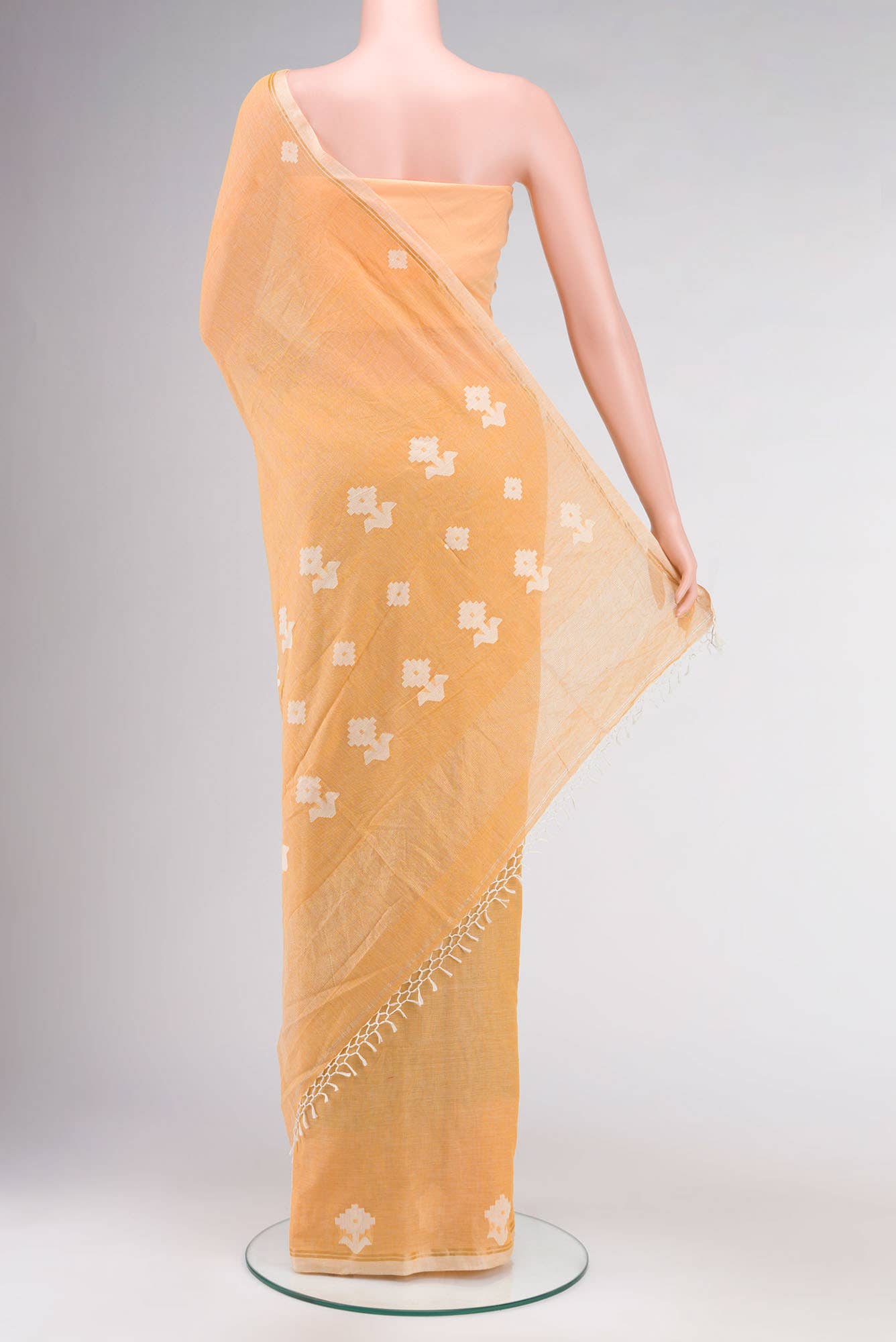 Anuradha-Sandal Bengal Cotton saree - Image 10