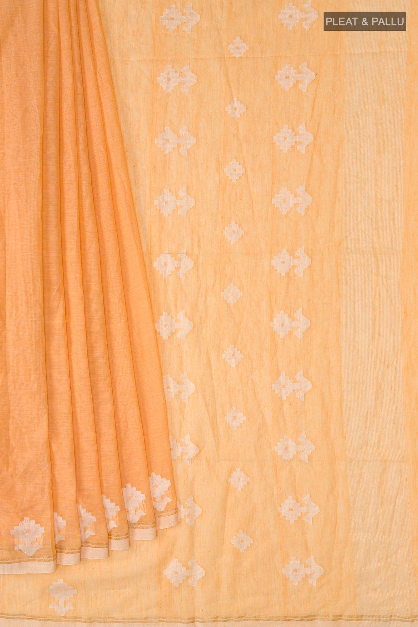 Anuradha-Sandal Bengal Cotton saree - Image 6