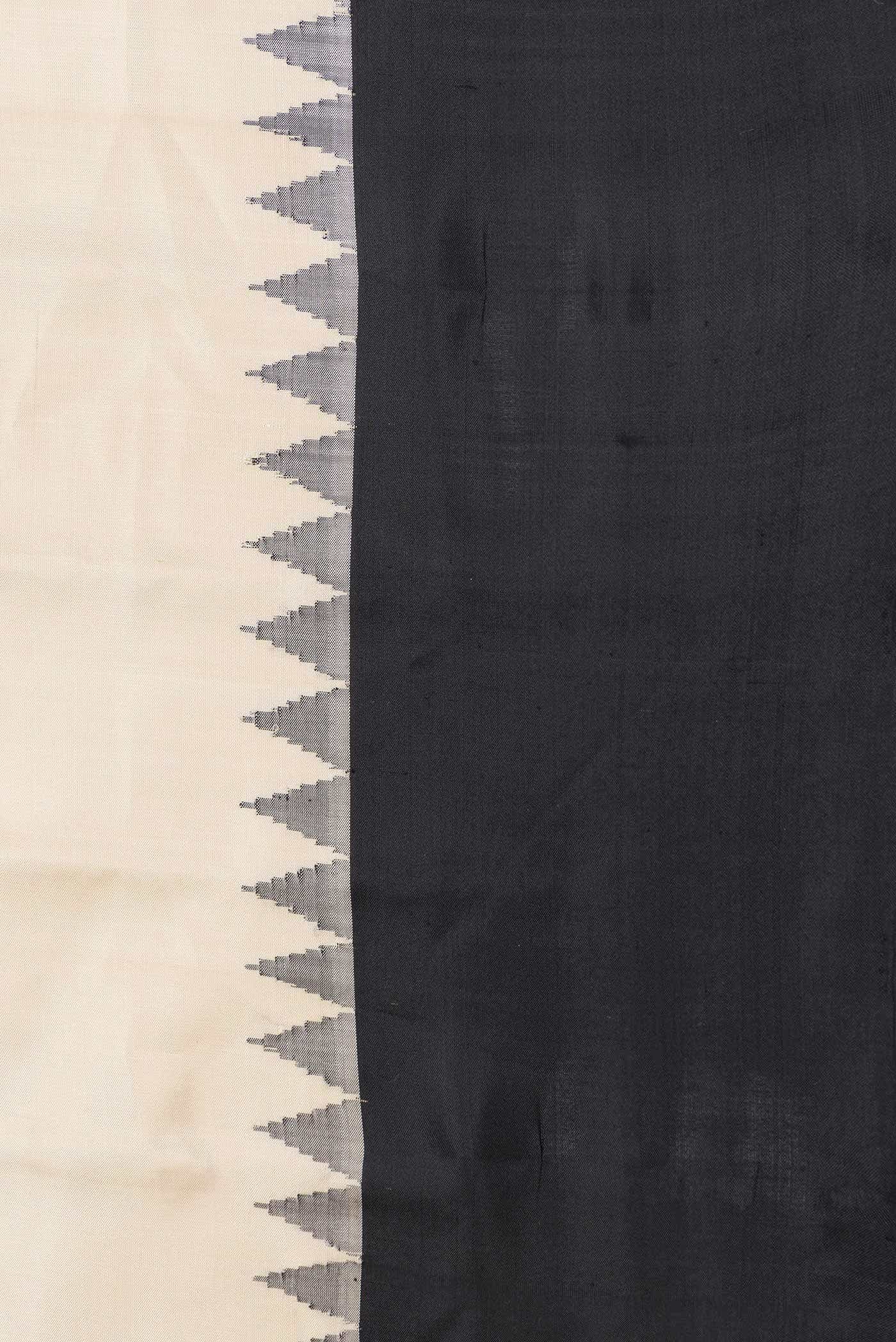 Beige Dual Tone Gadwal Silk Saree - Image 5