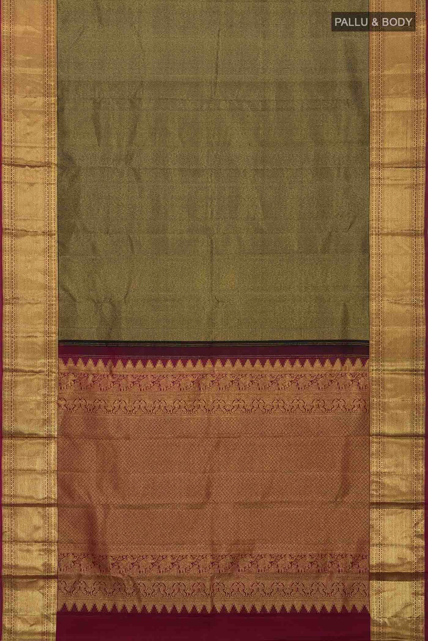 Black Kanjivaram Silk Saree - Image 4