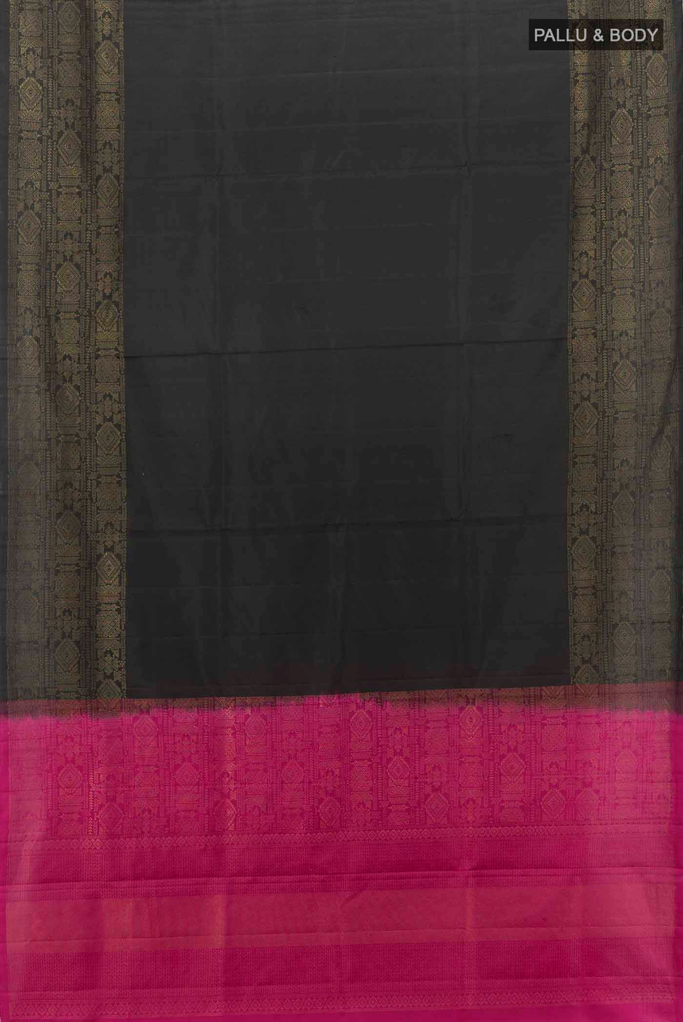 Black Soft Silk Saree - Image 5