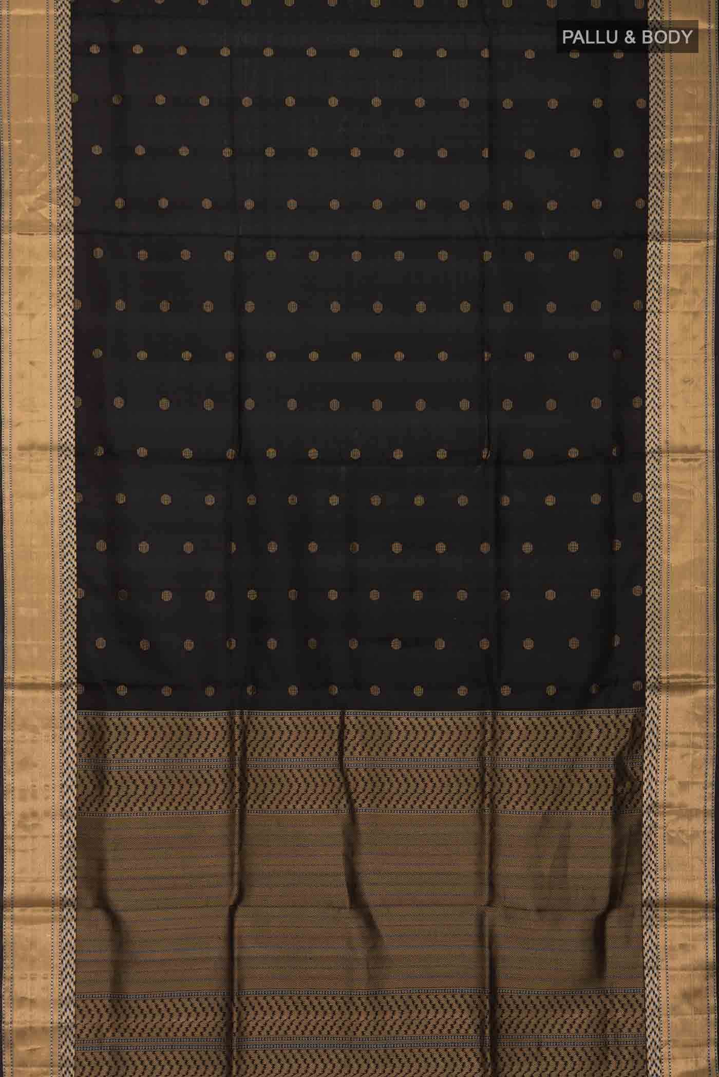 Black Soft Silk Saree - Image 4