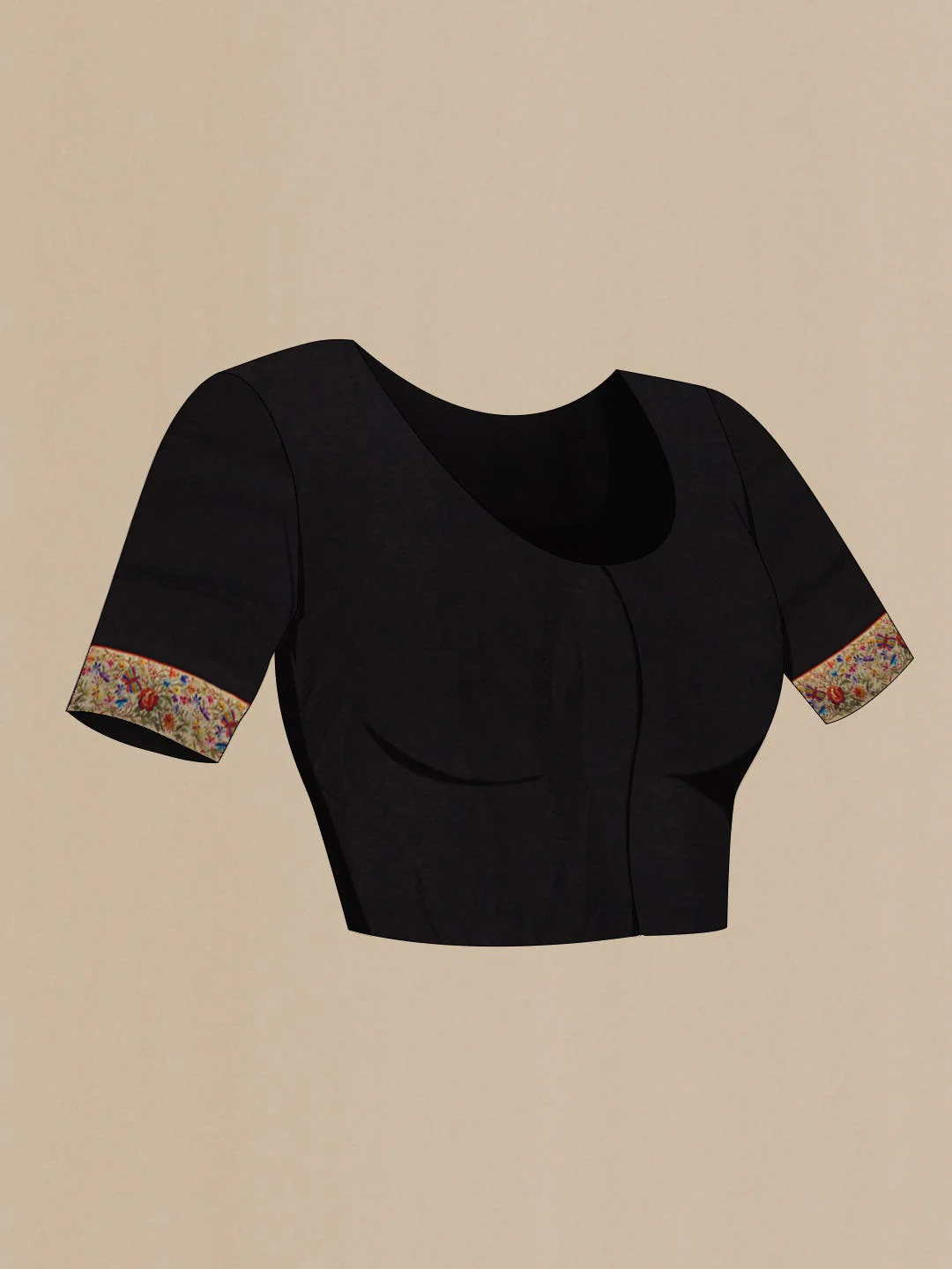 Black Tussar Silk Saree - Image 3