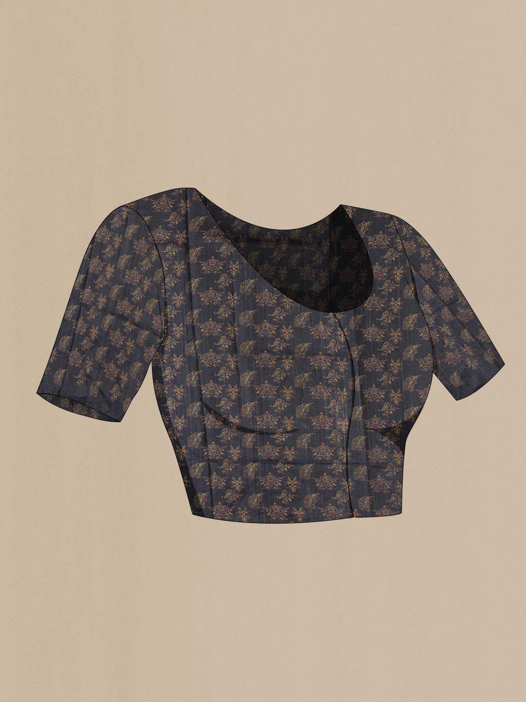 Black Tussar Silk Saree - Image 5