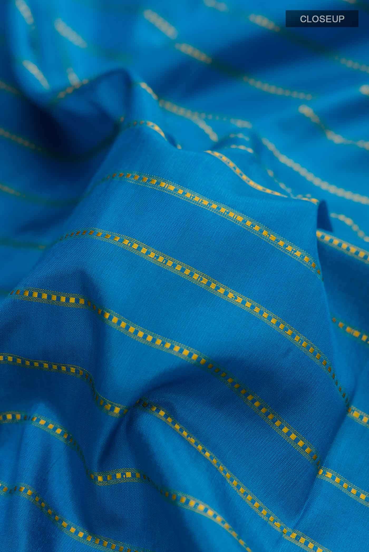 Blue Kanjivaram Silk Saree - Image 3