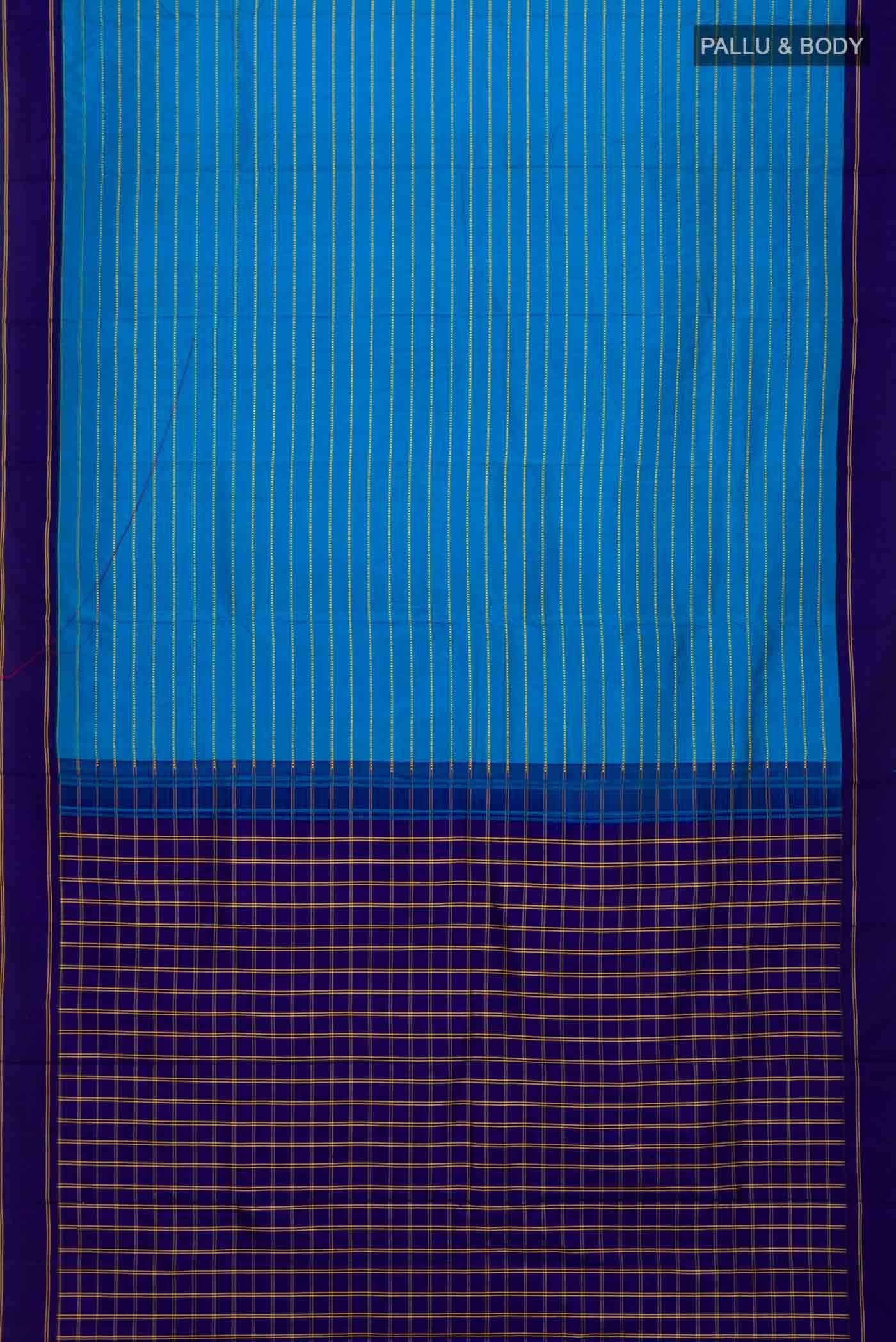 Blue Kanjivaram Silk Saree - Image 4