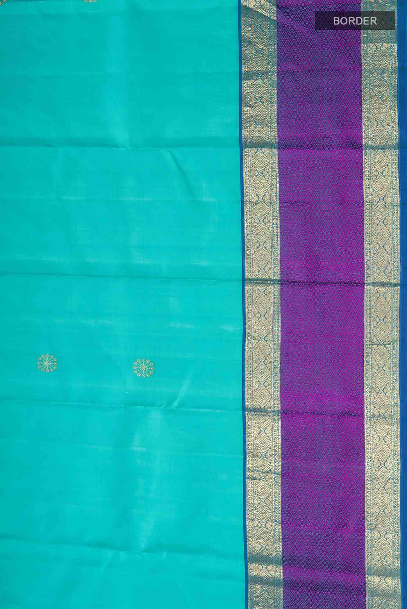 Blue Kanjivaram Silk Saree - Image 5