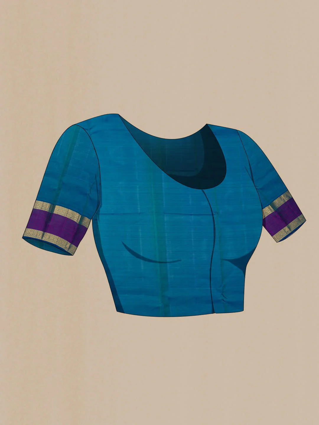 Blue Kanjivaram Silk Saree - Image 6