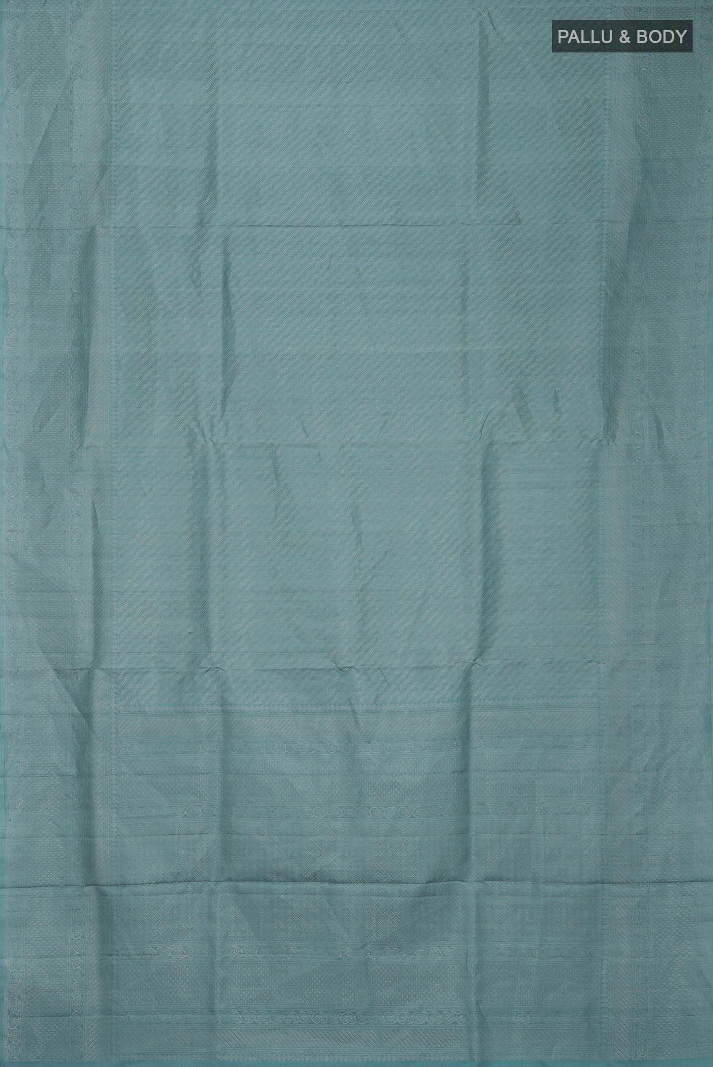 Blue Soft Silk Saree - Image 4