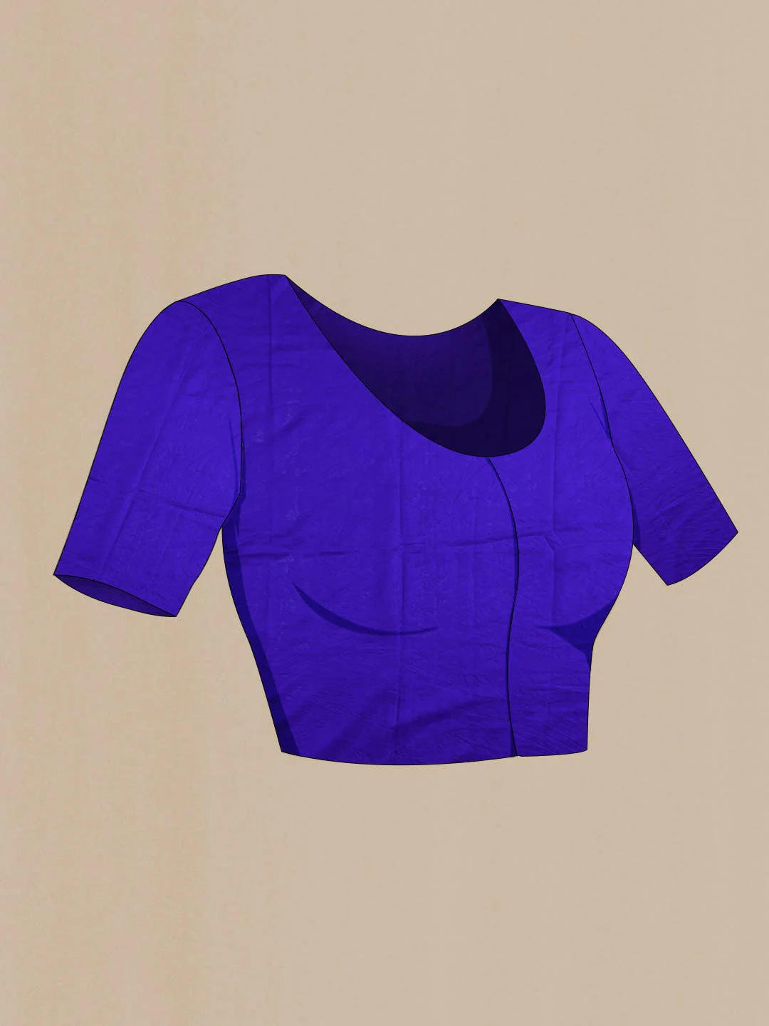 Blue Tussar Silk Saree - Image 5