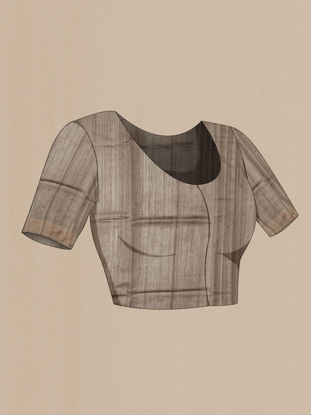 Brown Bhagalpuri Tussar Silk Saree - Image 5