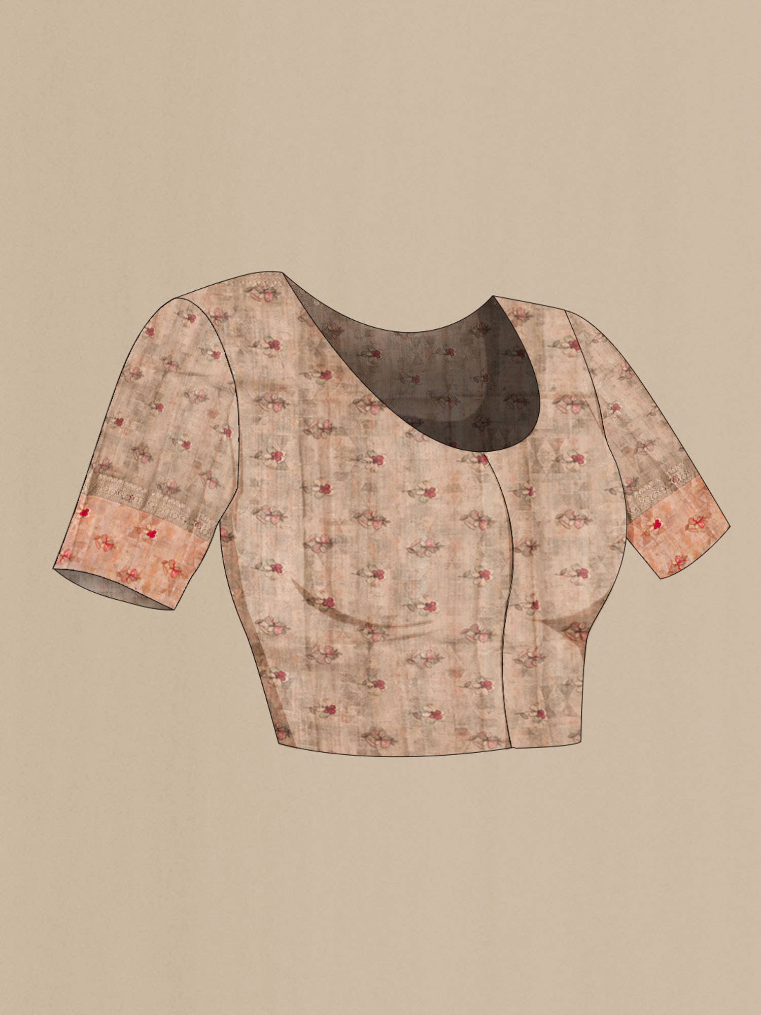 Brown Bhagalpuri Tussar Silk Saree - Image 6