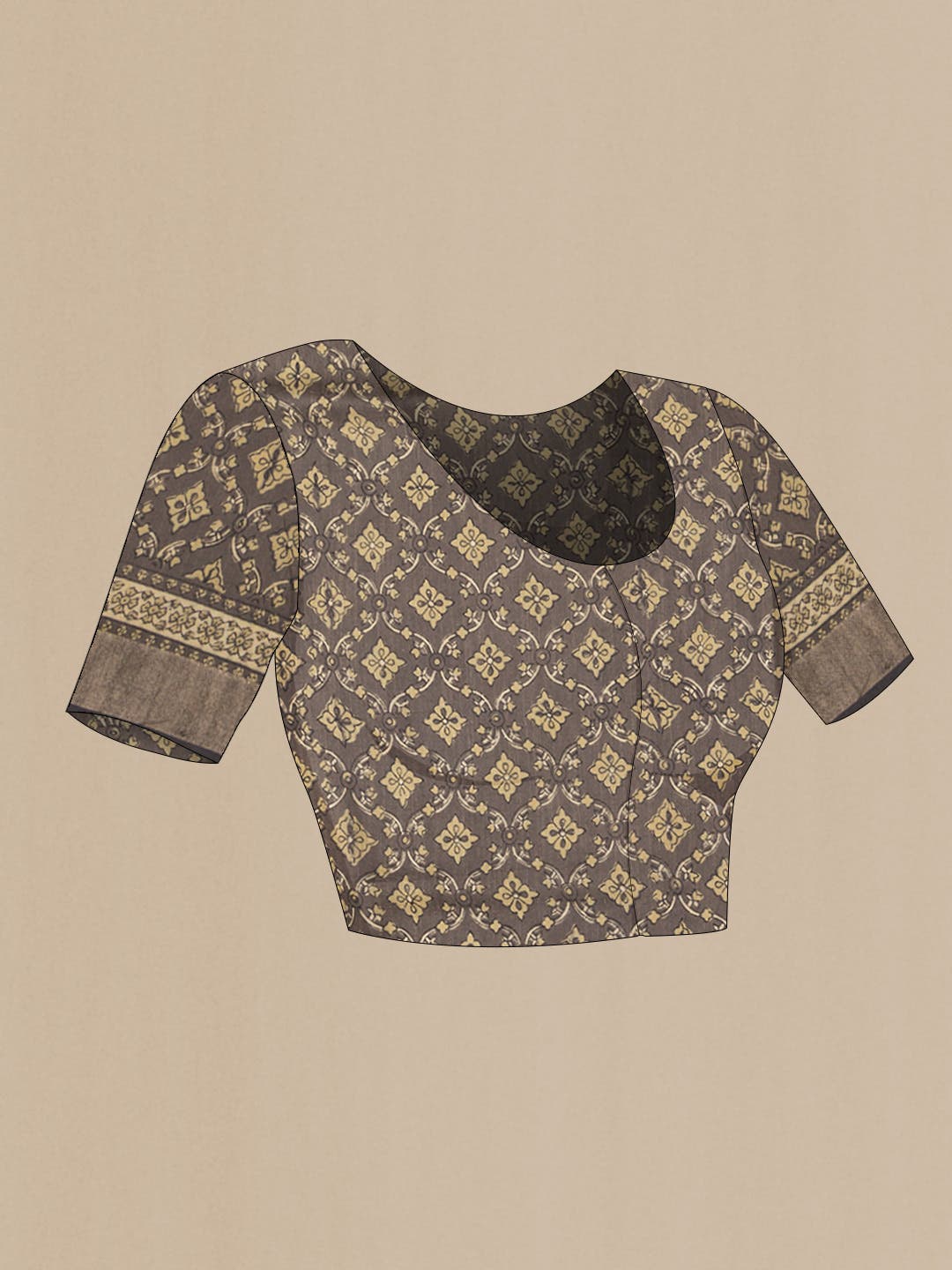 Brown Dual Tone Tussar Silk Saree - Image 4