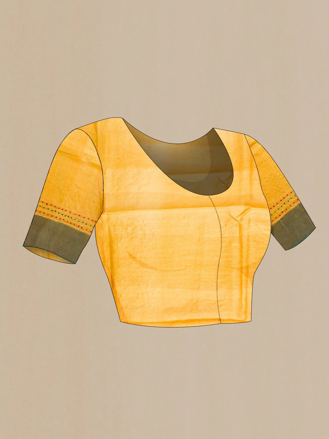 Brown Dual Tone Tussar Silk Saree - Image 4