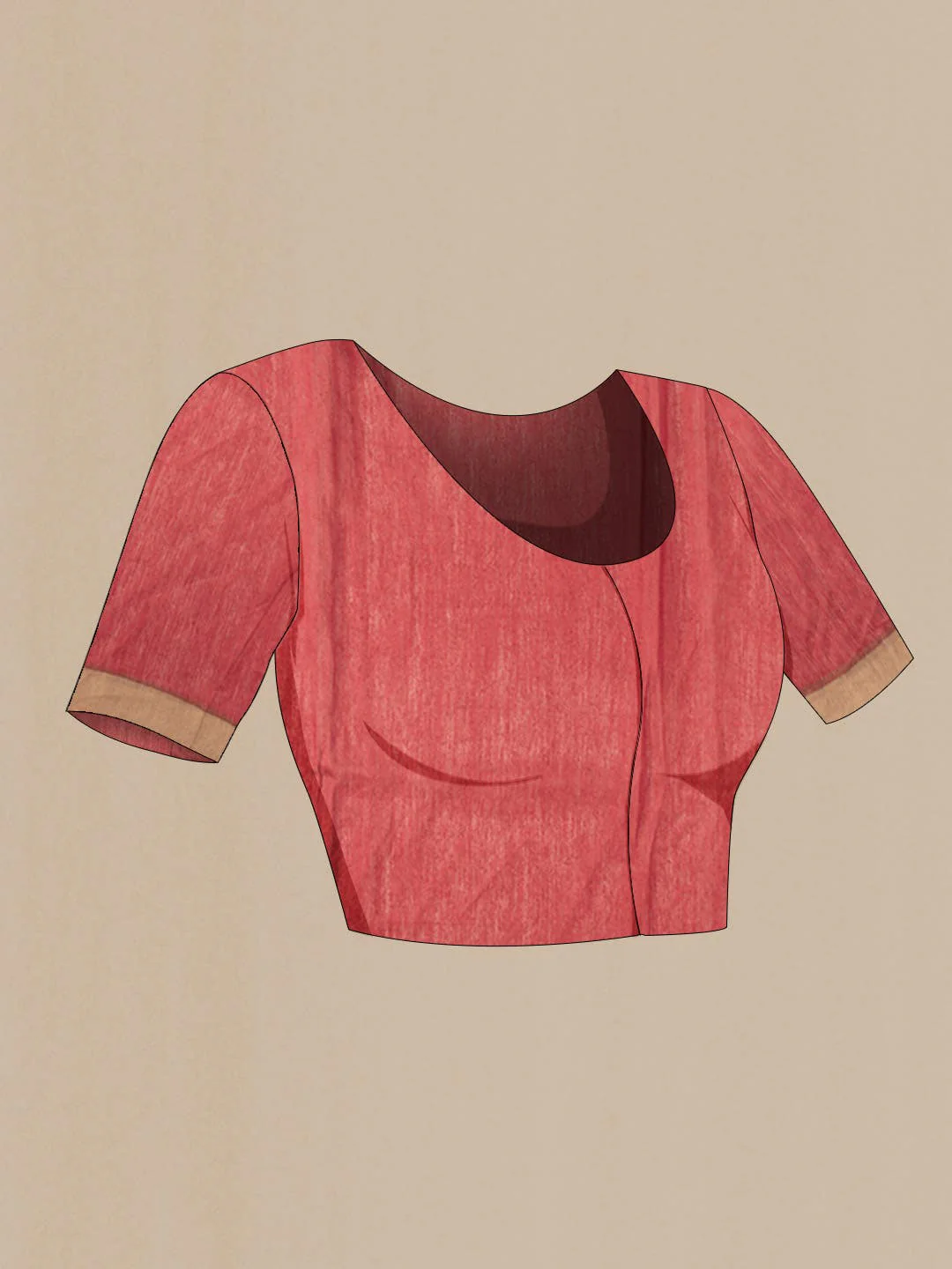 Brown Tussar Silk Saree - Image 5