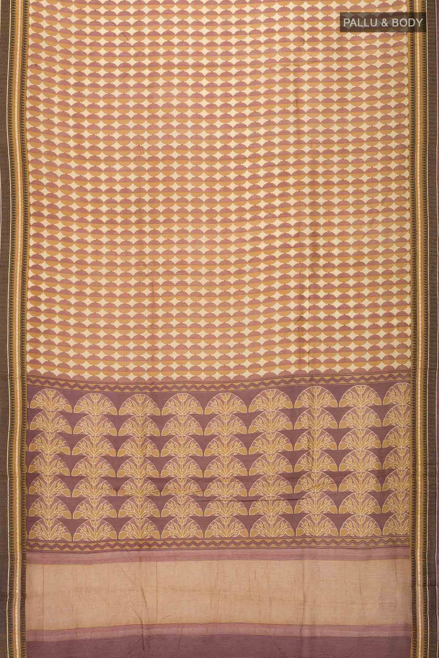 Brown Tussar Silk Saree - Image 3