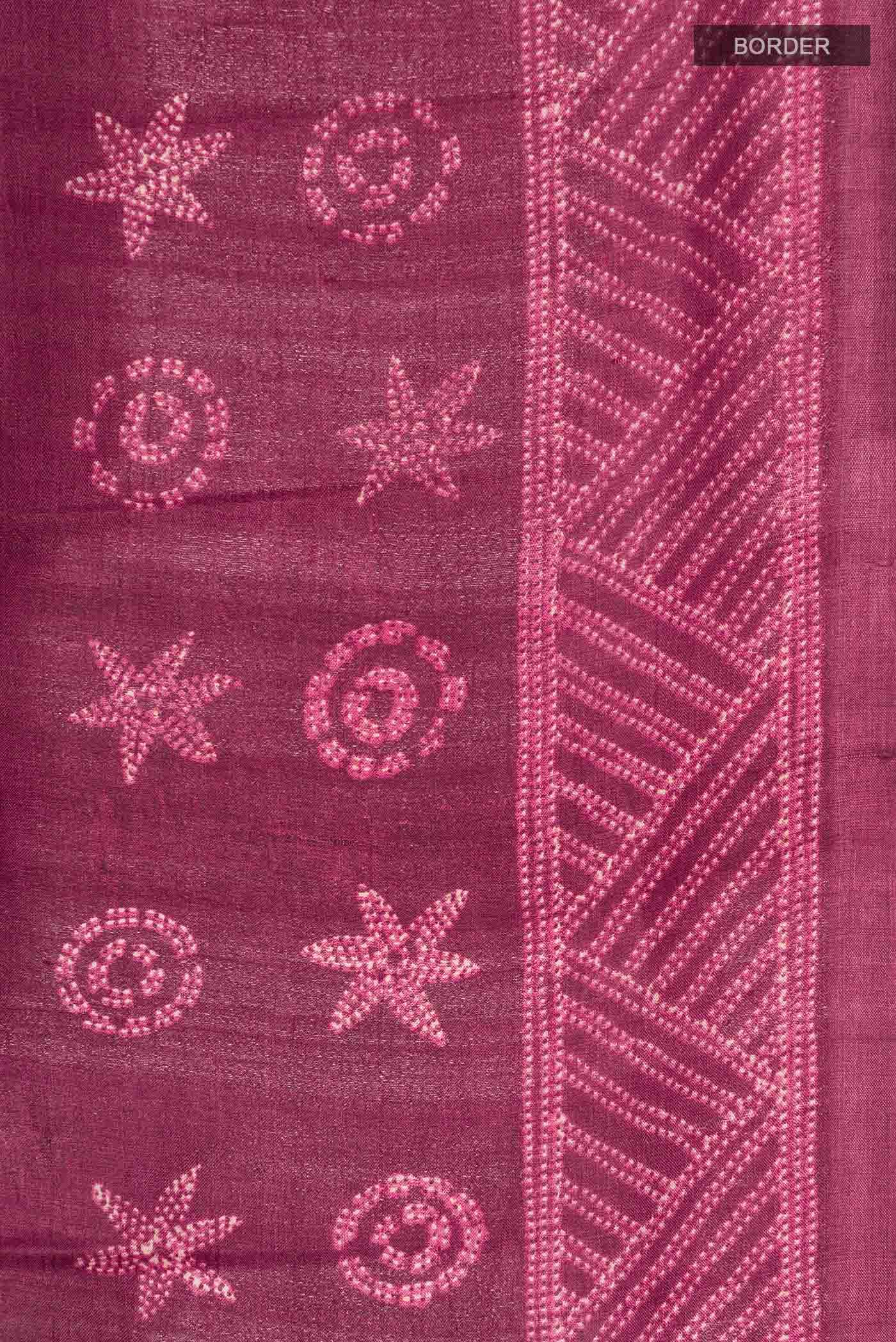 Brown Tussar Silk Saree - Image 4