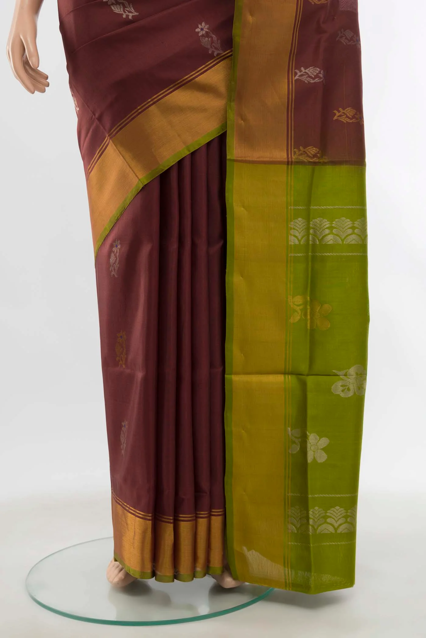 Brown Uppada Silk Saree - Image 3