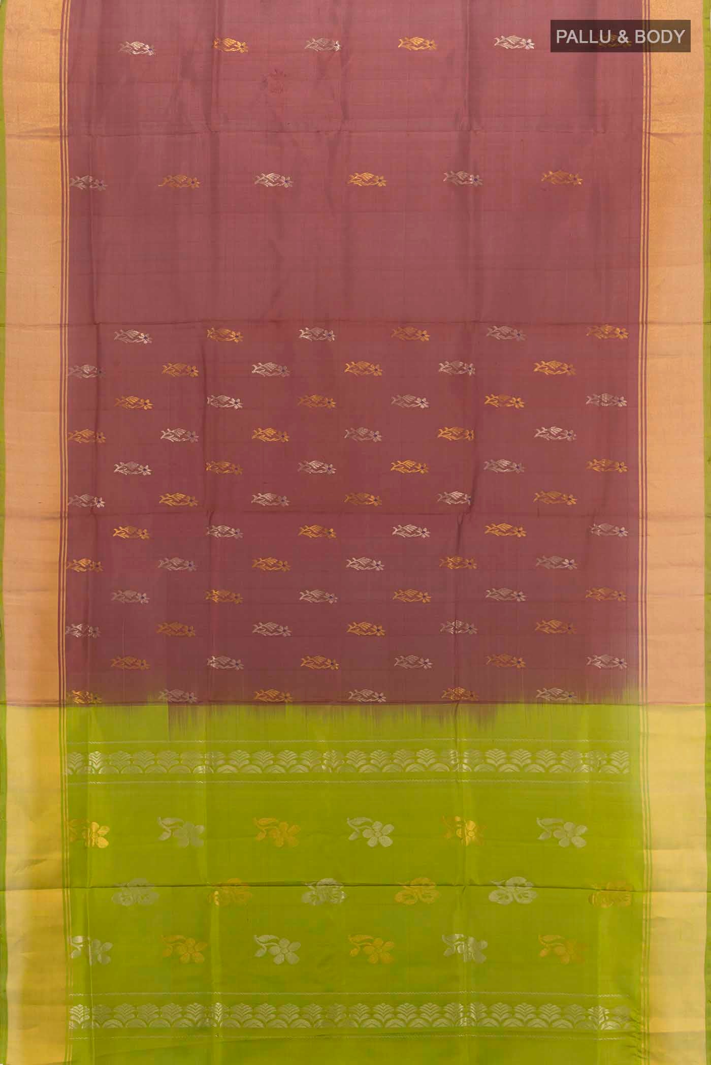 Brown Uppada Silk Saree - Image 5