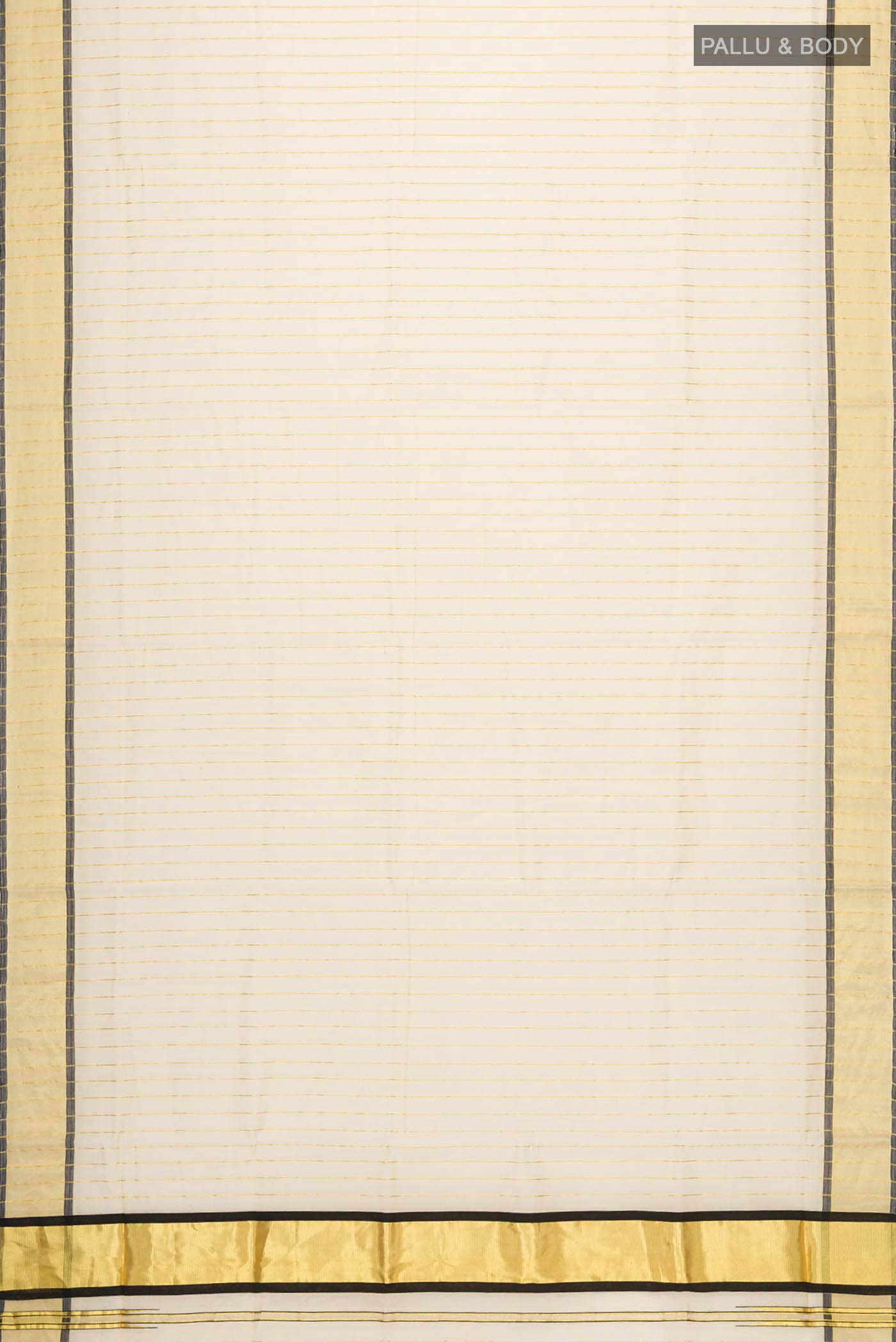 Gold Kerala Cotton Saree - Image 3