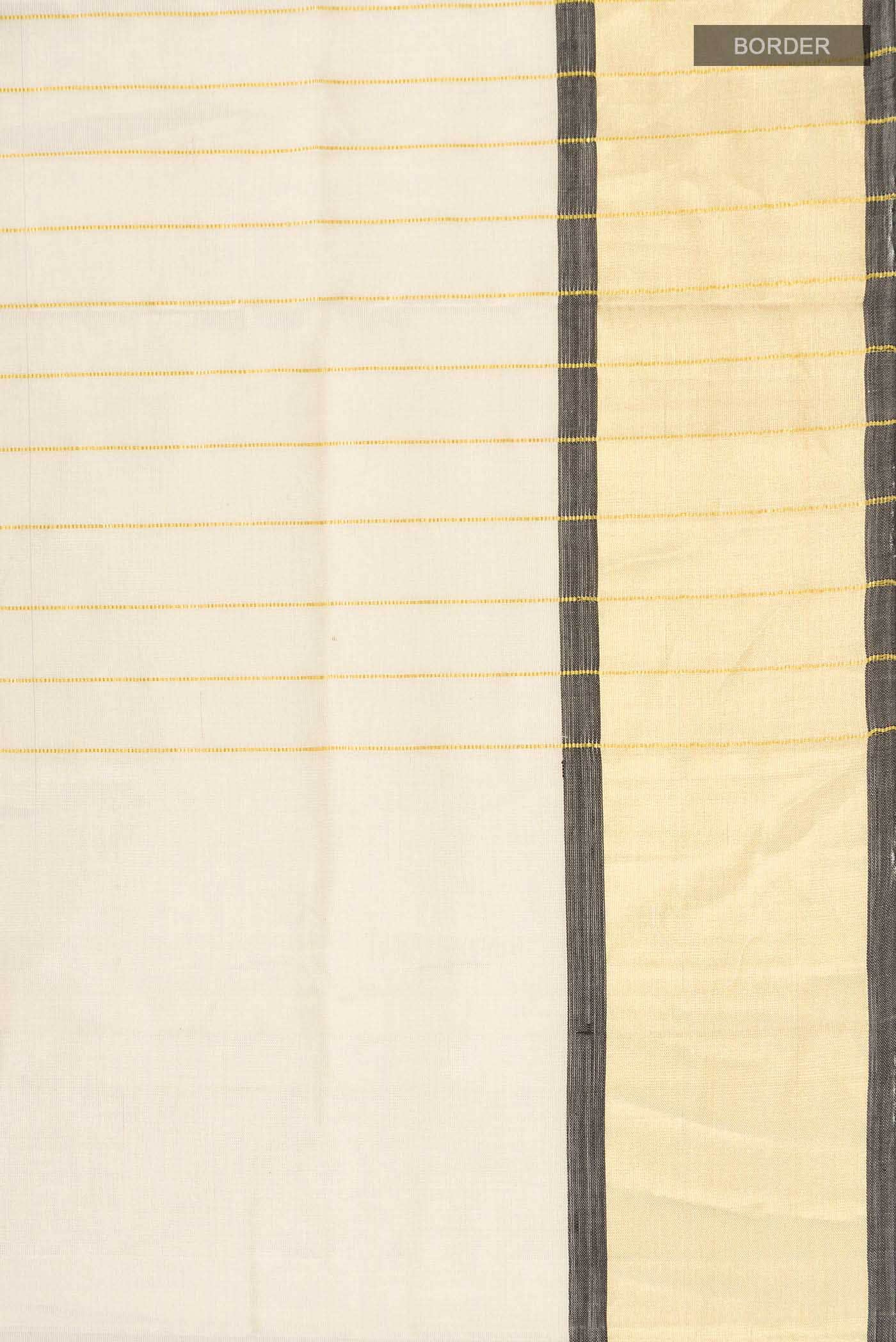 Gold Kerala Cotton Saree - Image 4