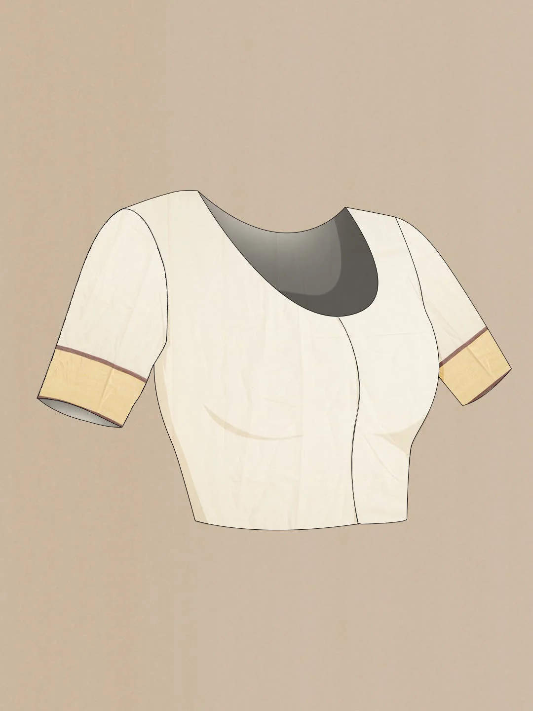 Gold Kerala Cotton Saree - Image 5