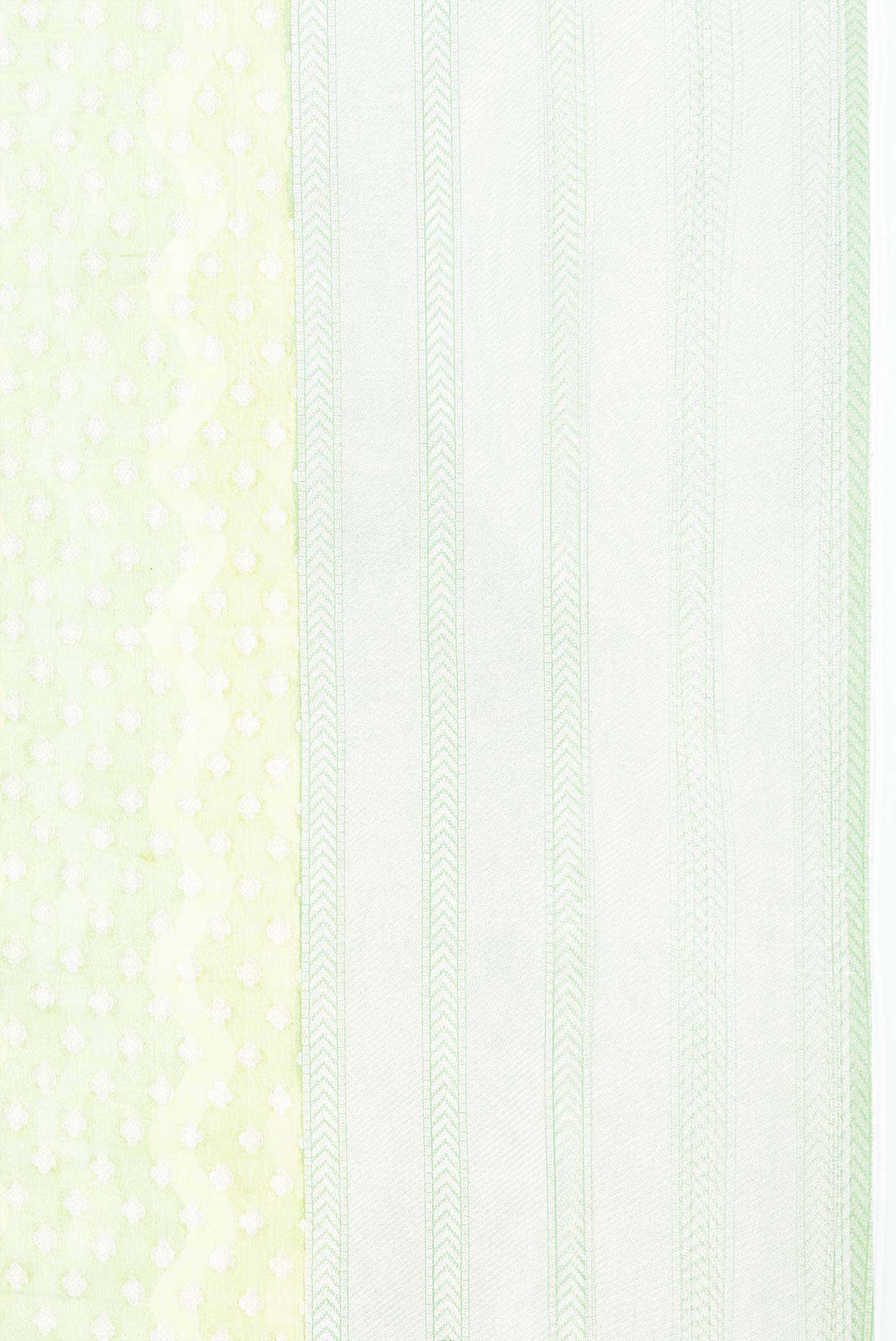 Green Dual Tone Banarasi Georgette Saree - Image 3