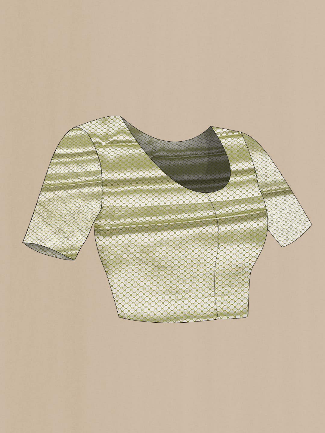 Green Dual Tone Banarasi Silk Saree - Image 4