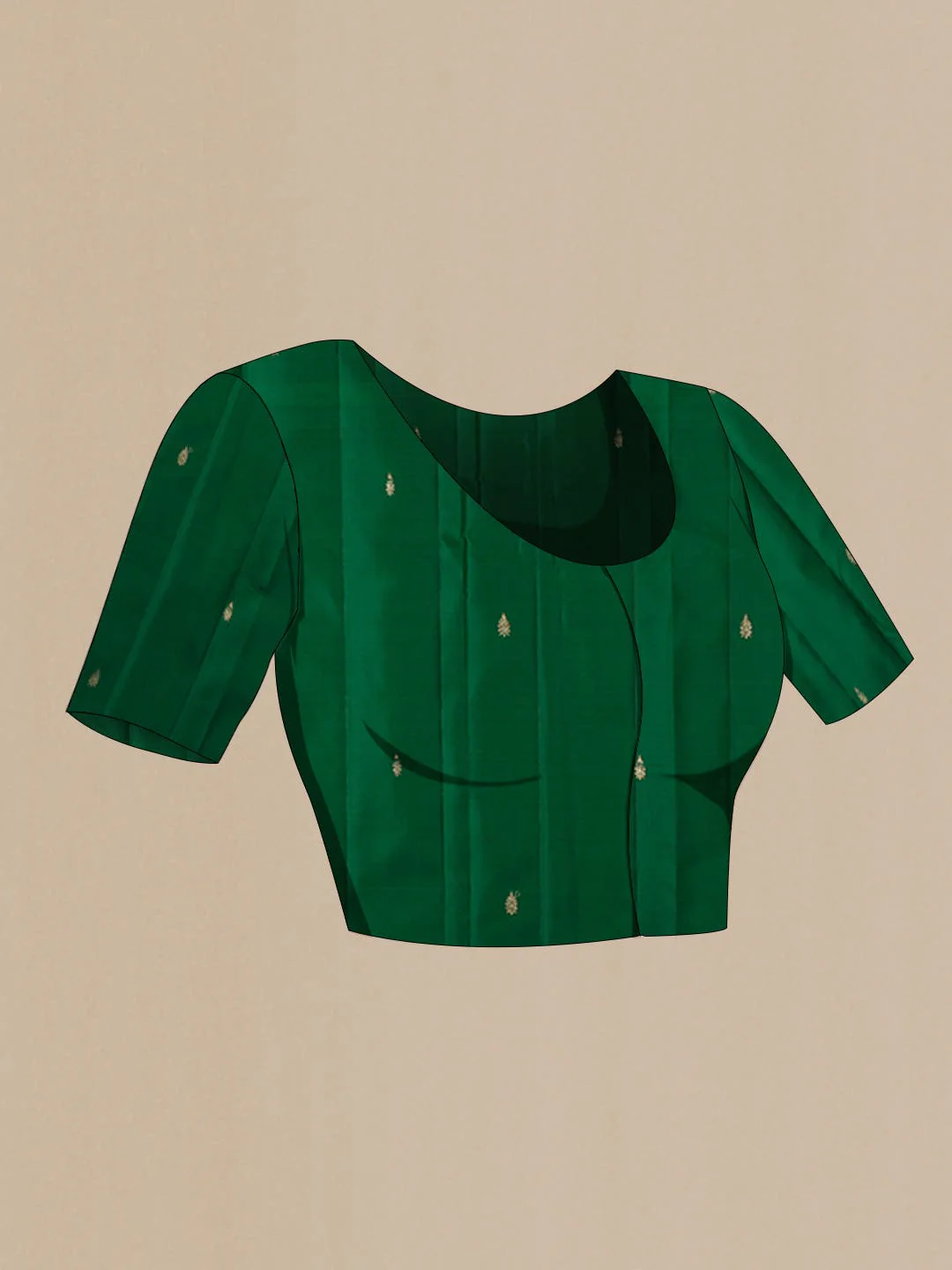 Green Kanchipuram Silk Saree - Image 7