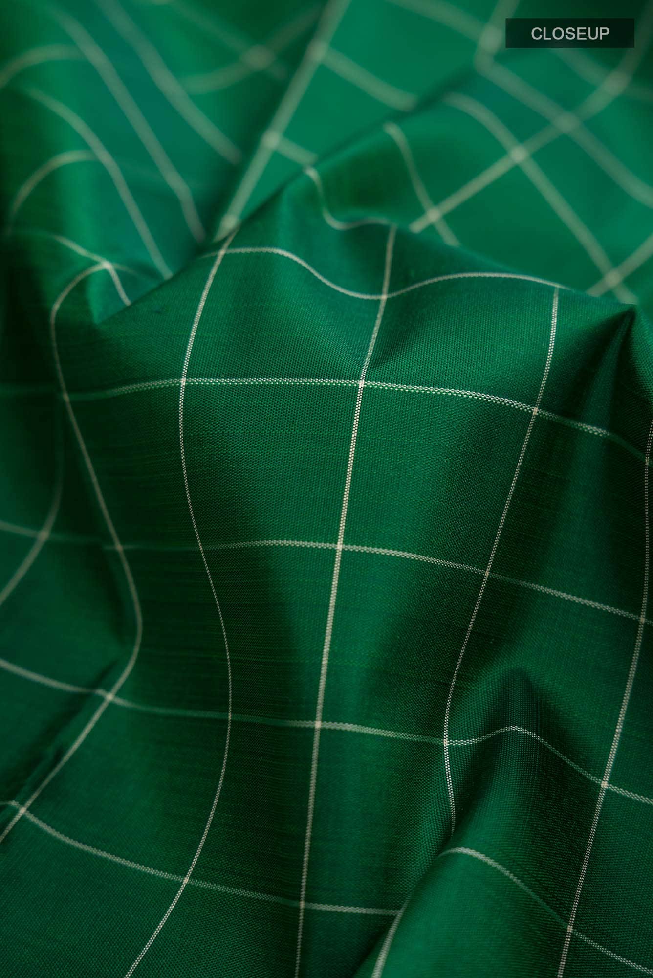 Green Kanchipuram Silk Saree - Image 3