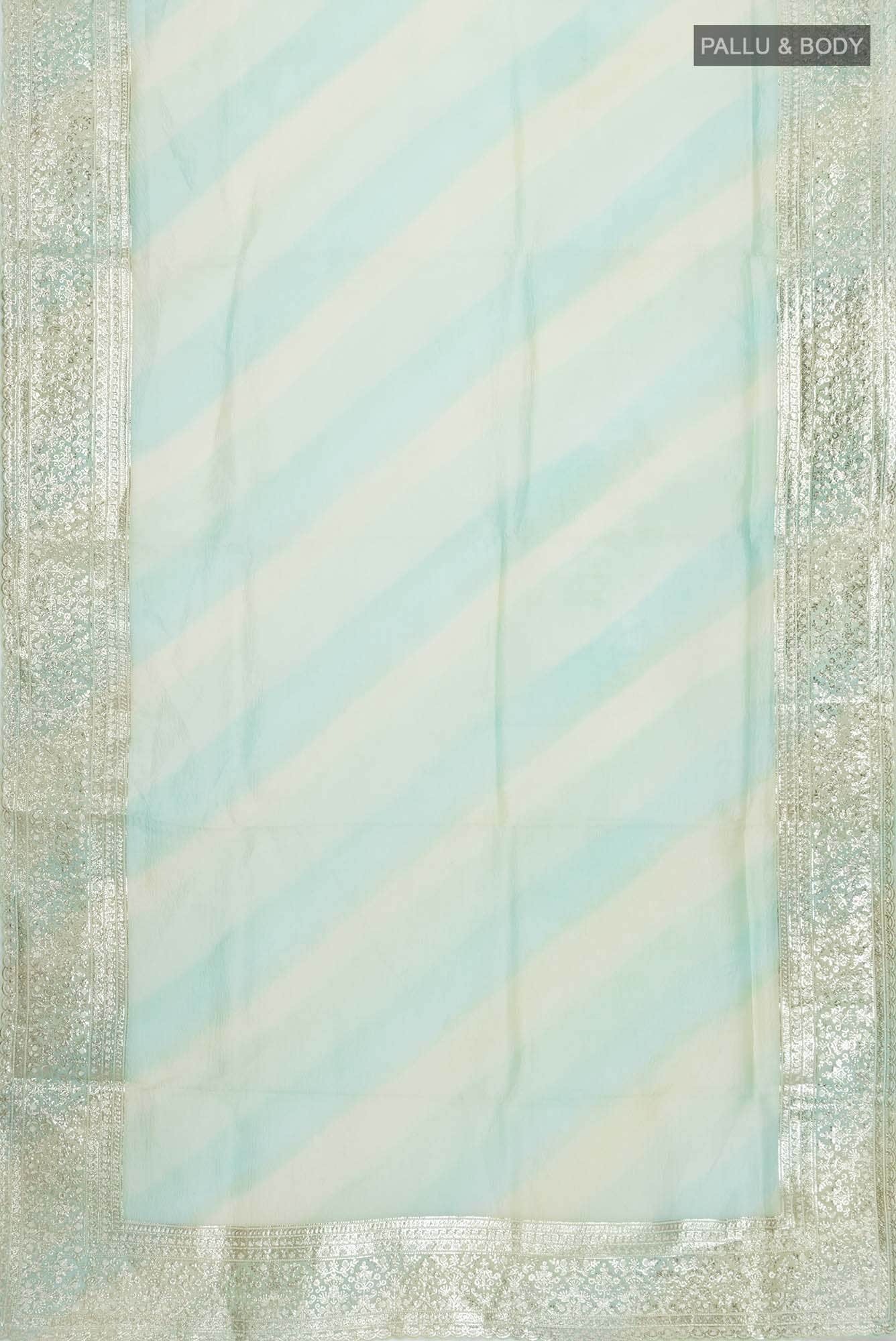 Green Tissue Silk Saree - Image 4