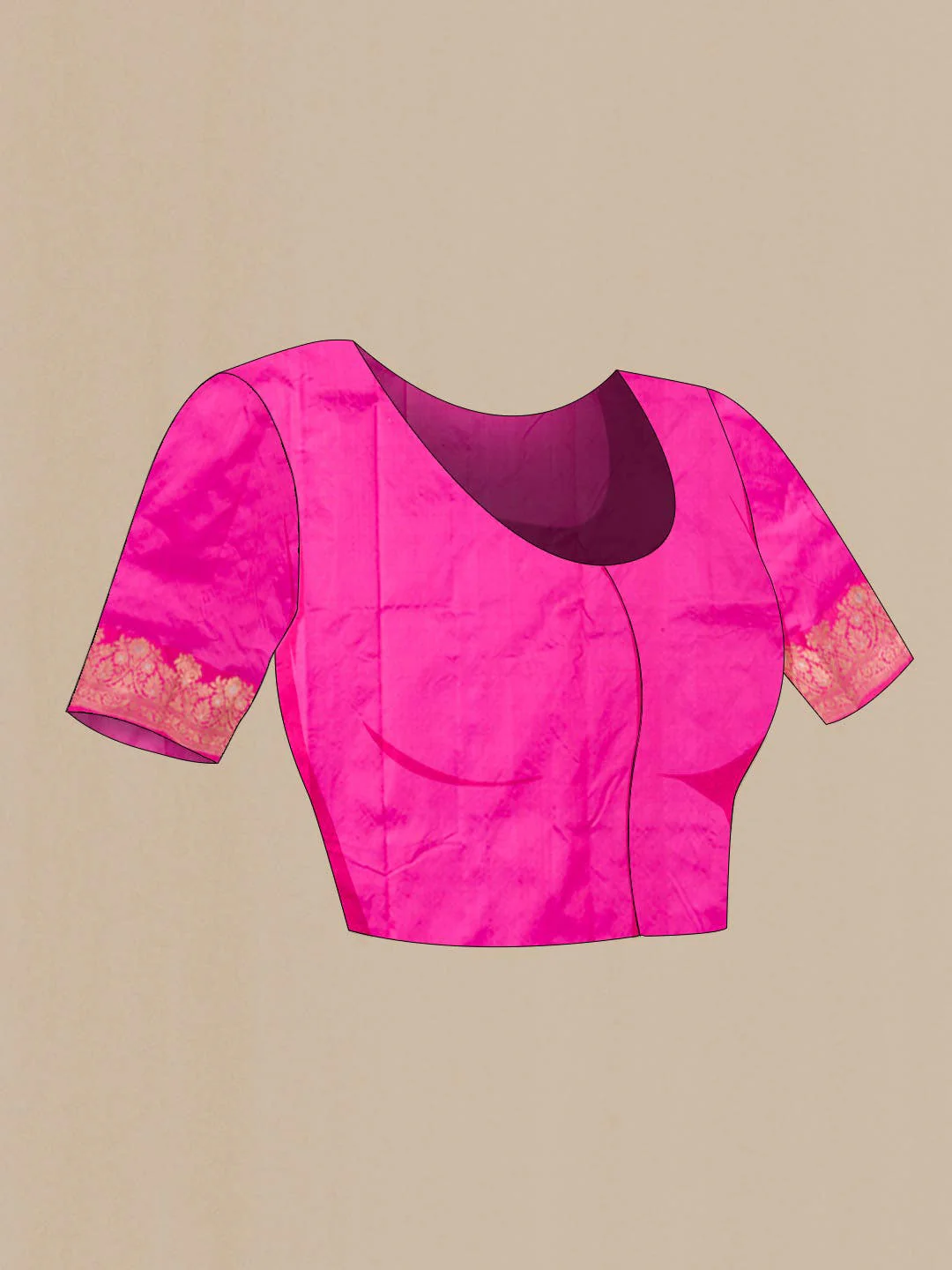 Grey Banarasi Silk Saree - Image 5