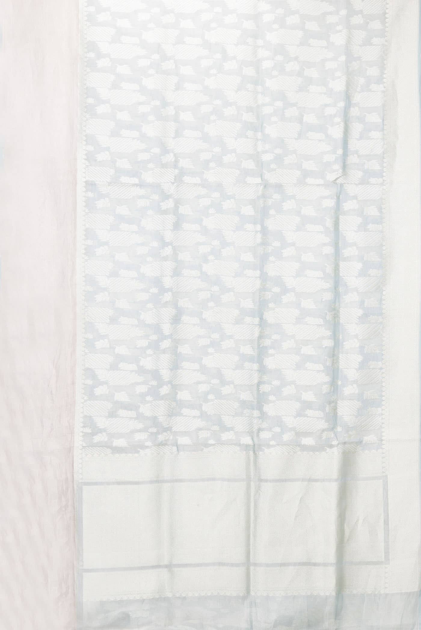 Grey Dual Tone Banarasi Tissue Silk Saree - Image 4