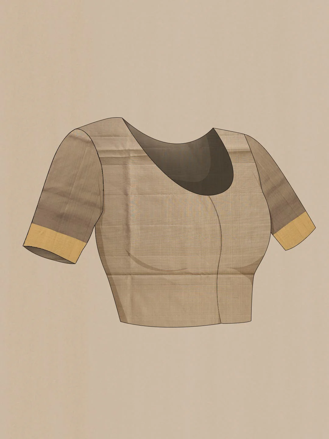 Grey Dual Tone Soft Silk Saree - Image 4