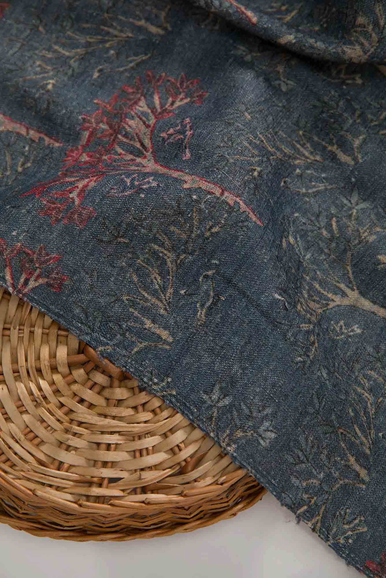 Grey Jute Silk Dress Material - Image 3