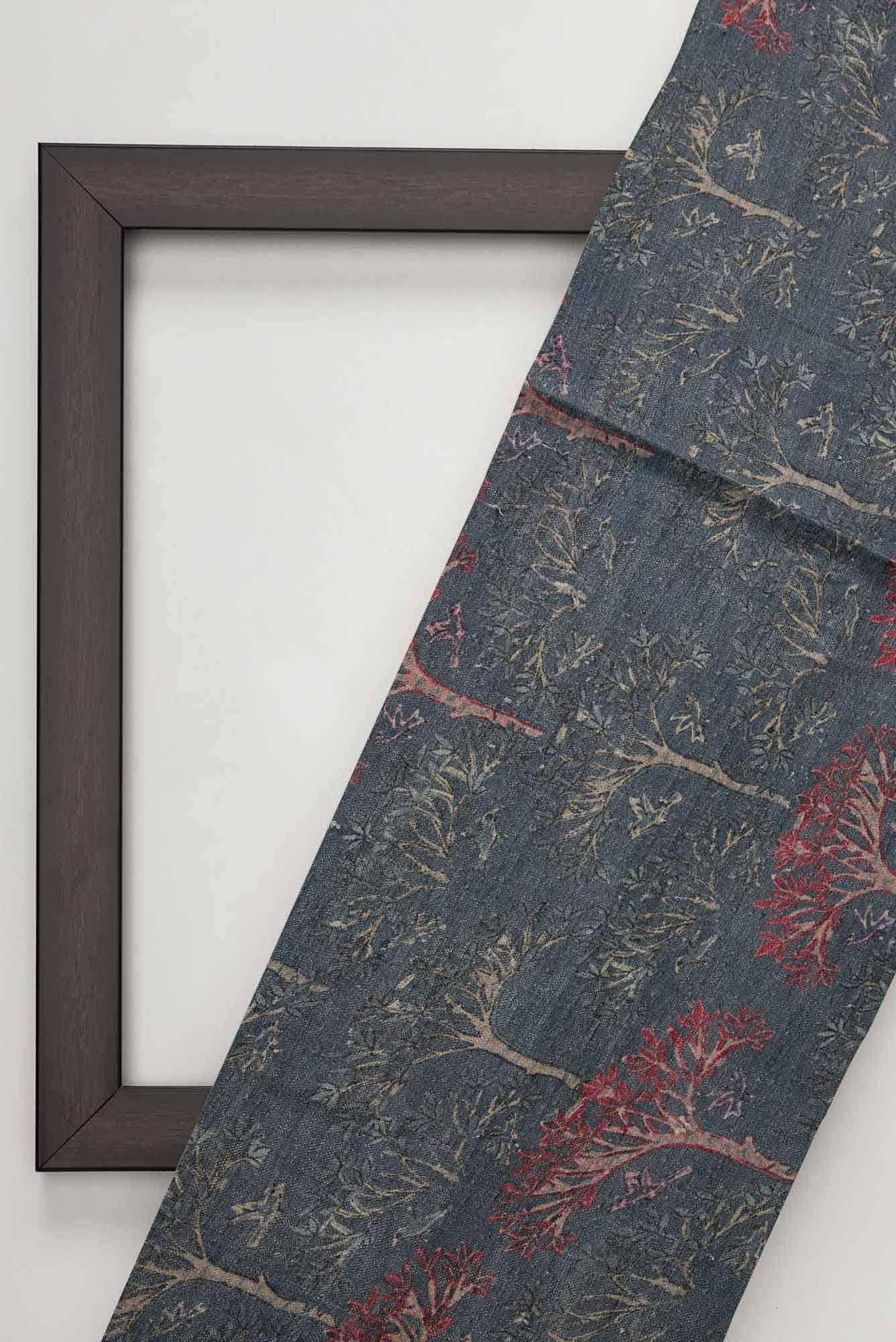 Grey Jute Silk Dress Material - Image 4