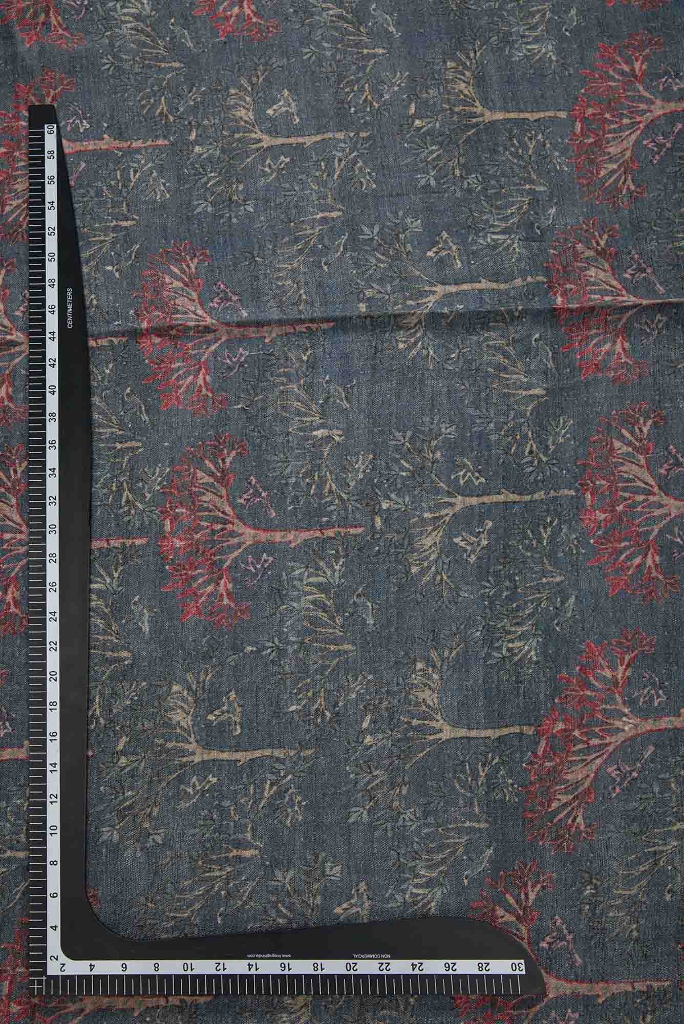 Grey Jute Silk Dress Material - Image 5