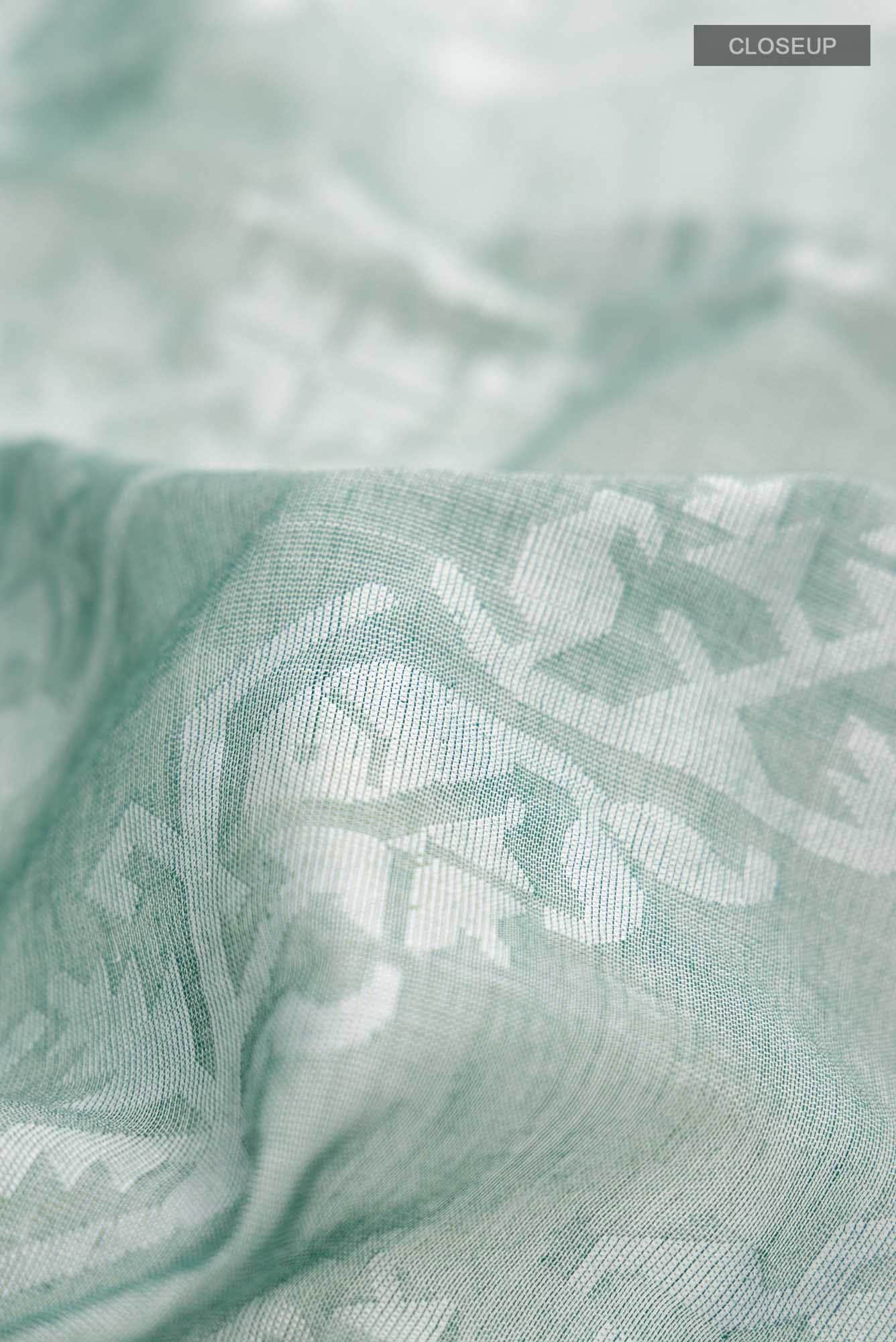 Hansika-Sage Green Bengal Cotton saree - Image 3