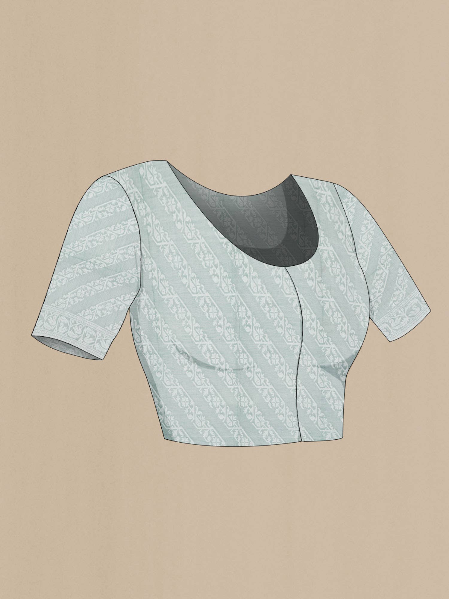 Hansika-Sage Green Bengal Cotton saree - Image 8