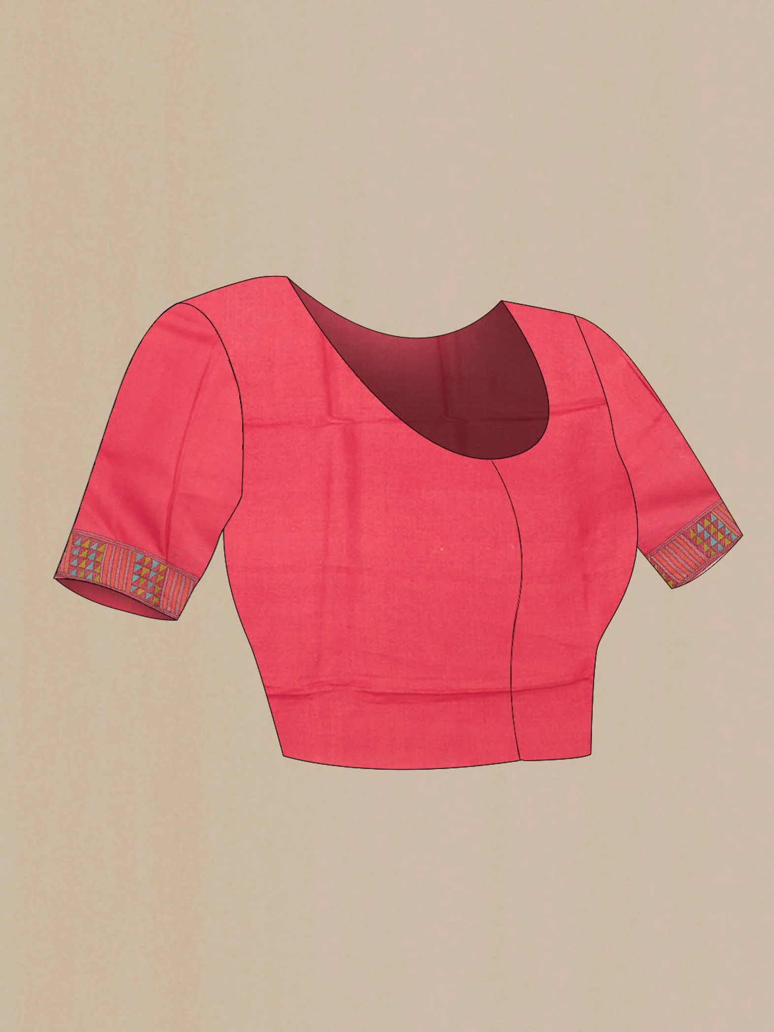 Imperial Pink Tussar Silk Saree - Image 4