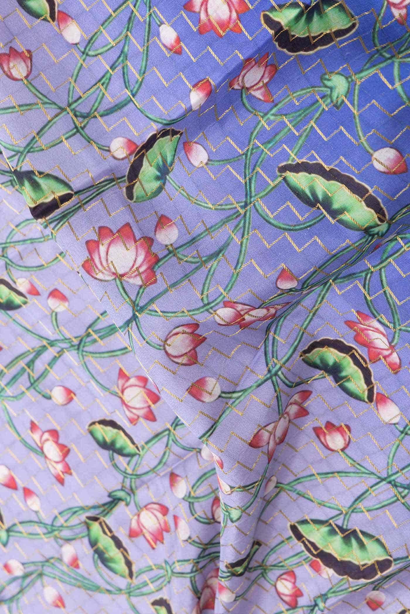 Multi Color Mysore Crepe Saree - Image 3