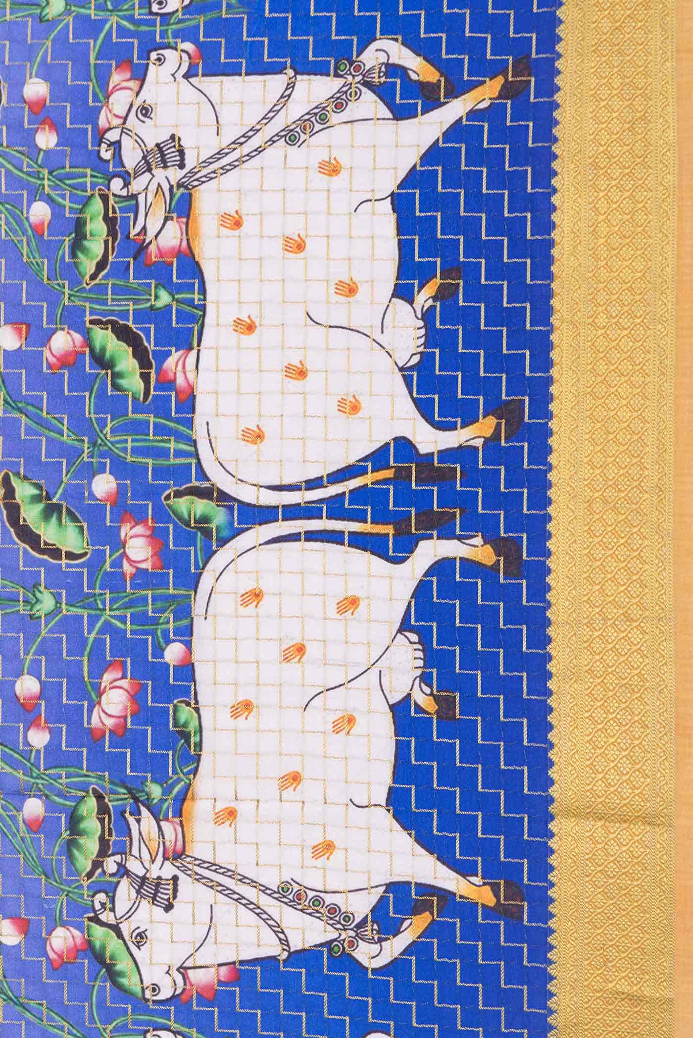 Multi Color Mysore Crepe Saree - Image 5