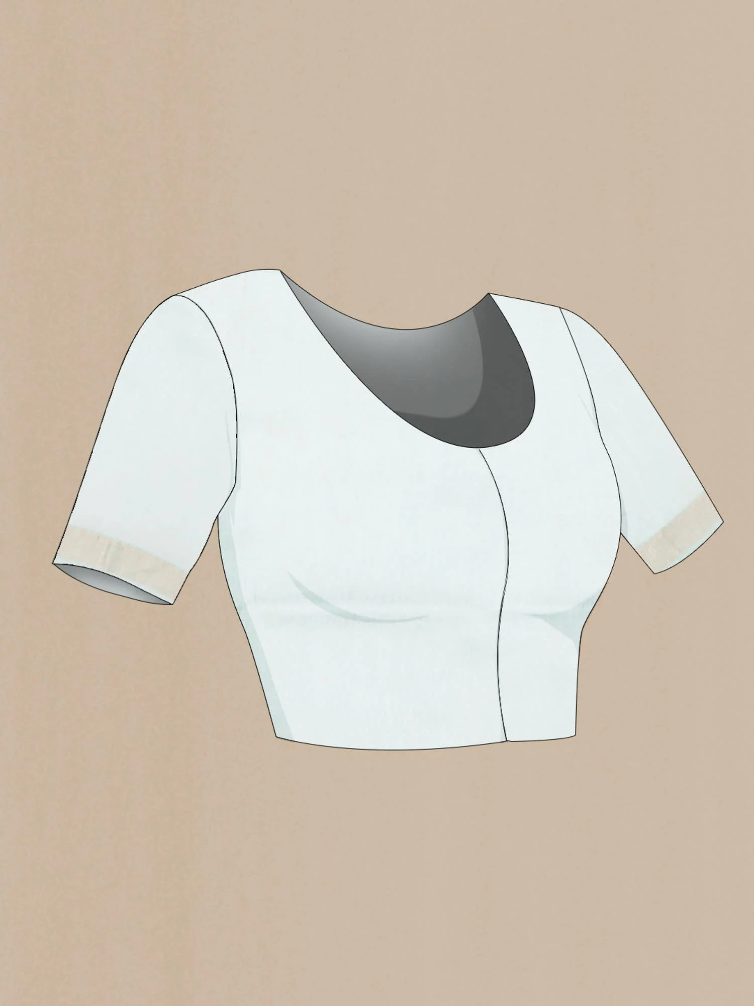 Light Blue Linen Saree - Image 5