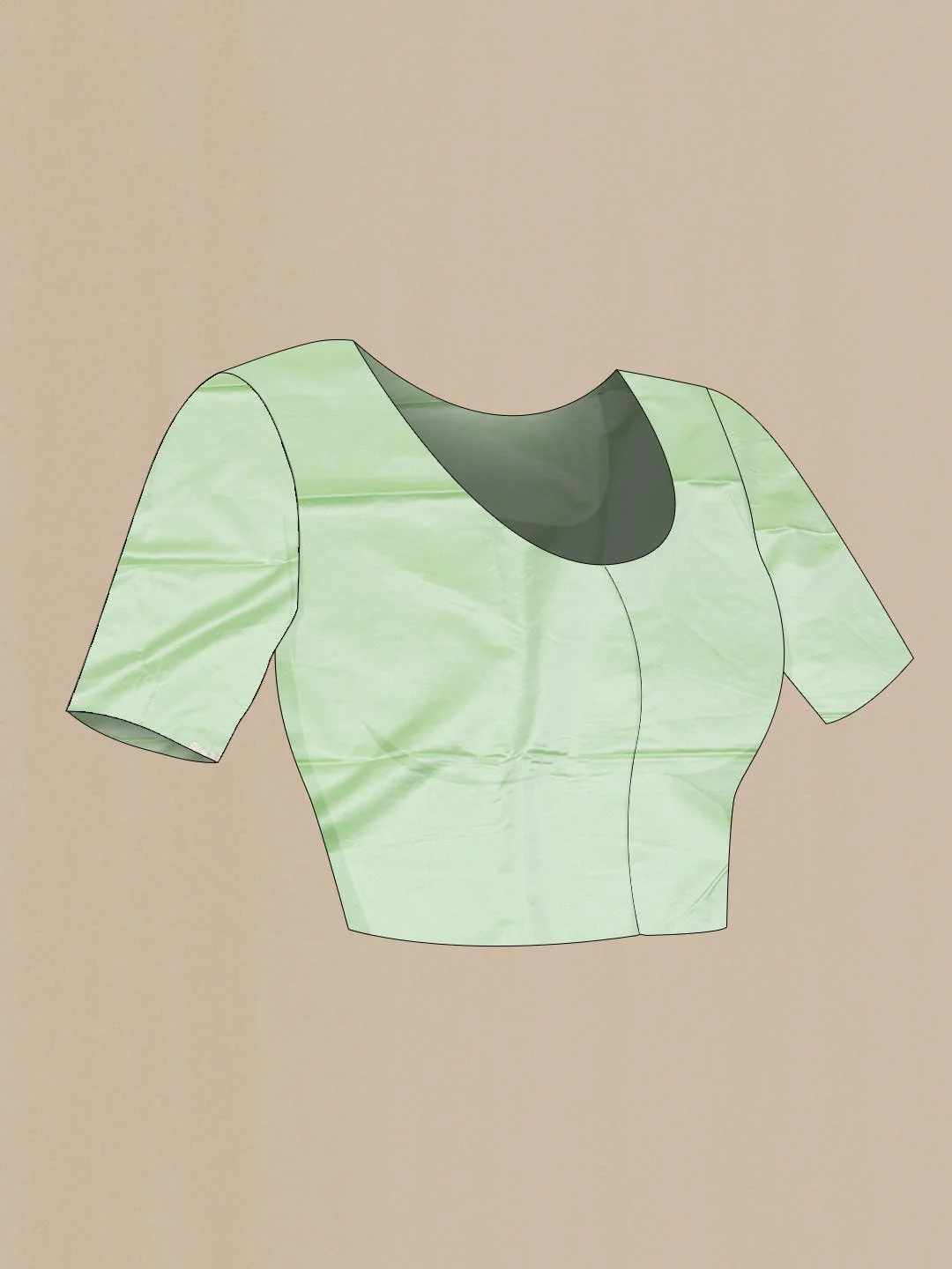 Light Green Dual Tone Blended Banarasi Silk Saree - Image 3