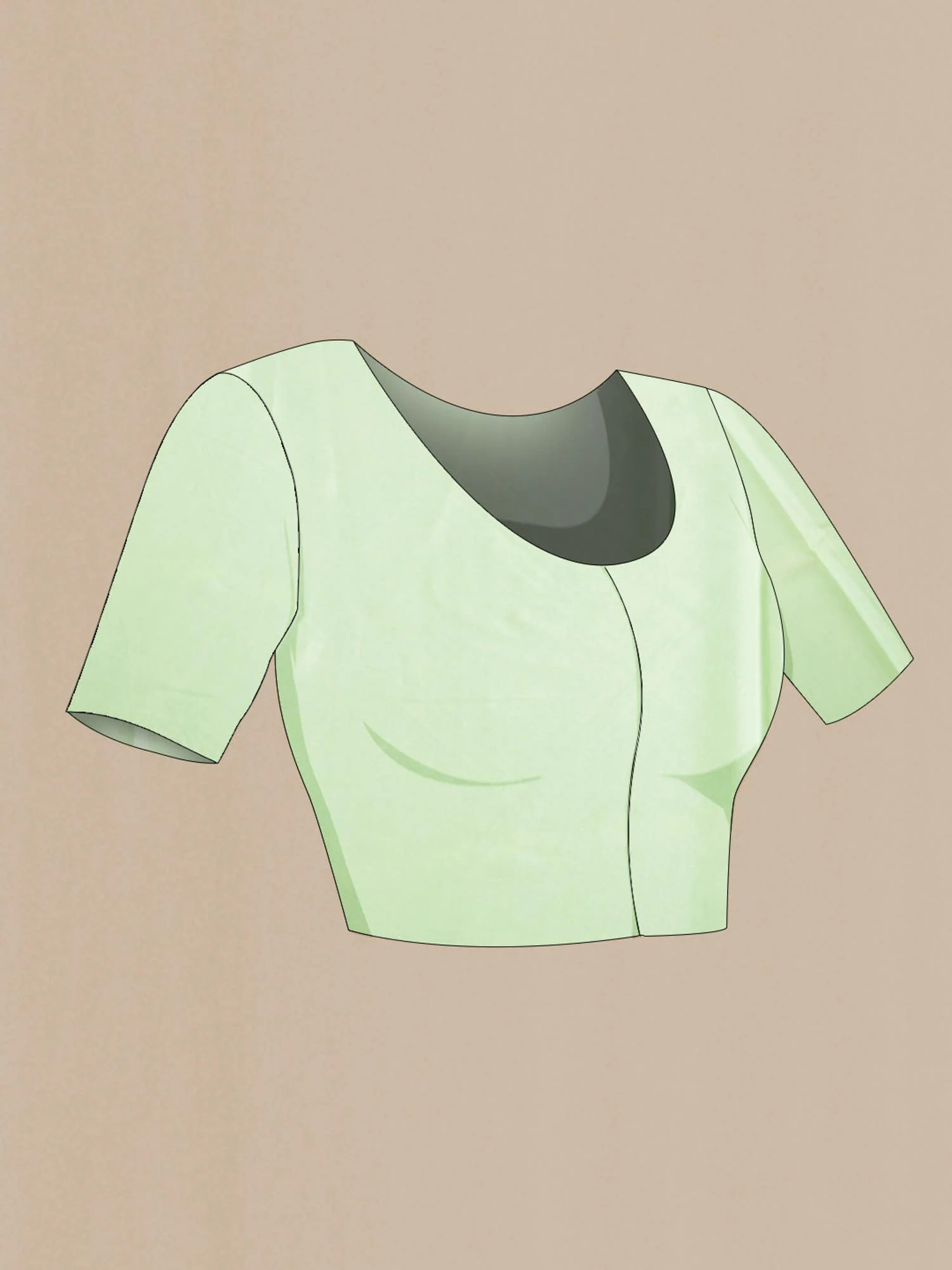 Light Green Organza Silk Saree - Image 5