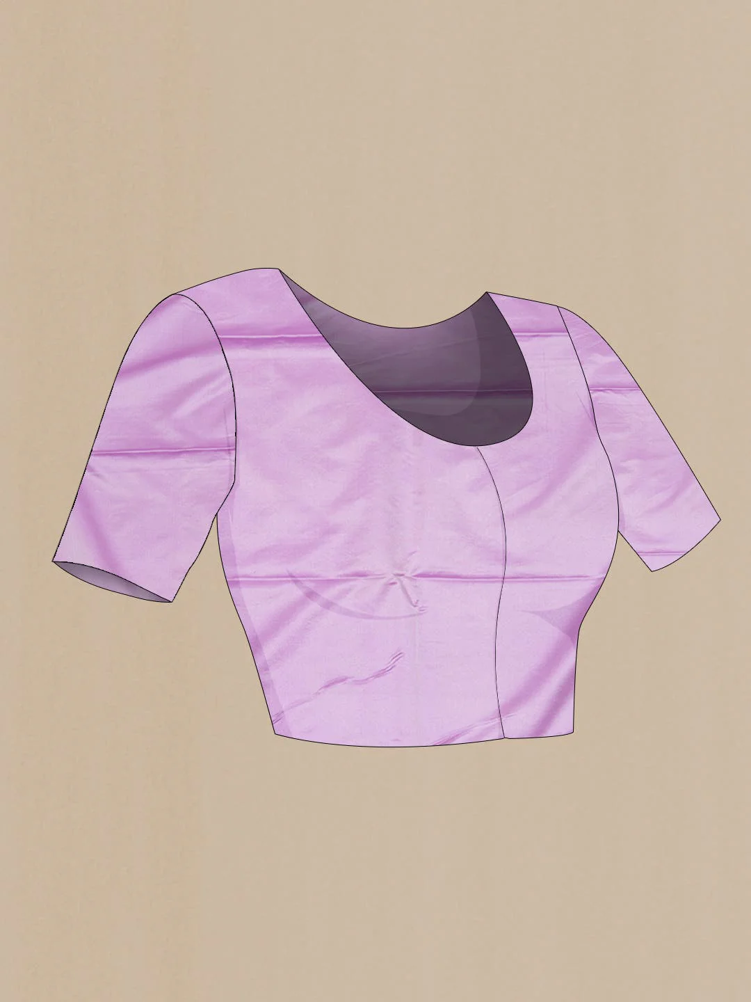 Lilac Dual Tone Blended Banarasi Silk Saree - Image 3