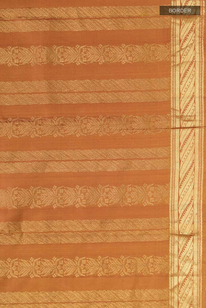 Mangalam-Orange Kanchipuram Silk Saree - Image 6