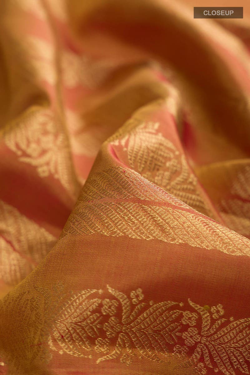 Mangalam-Orange Kanchipuram Silk Saree - Image 7