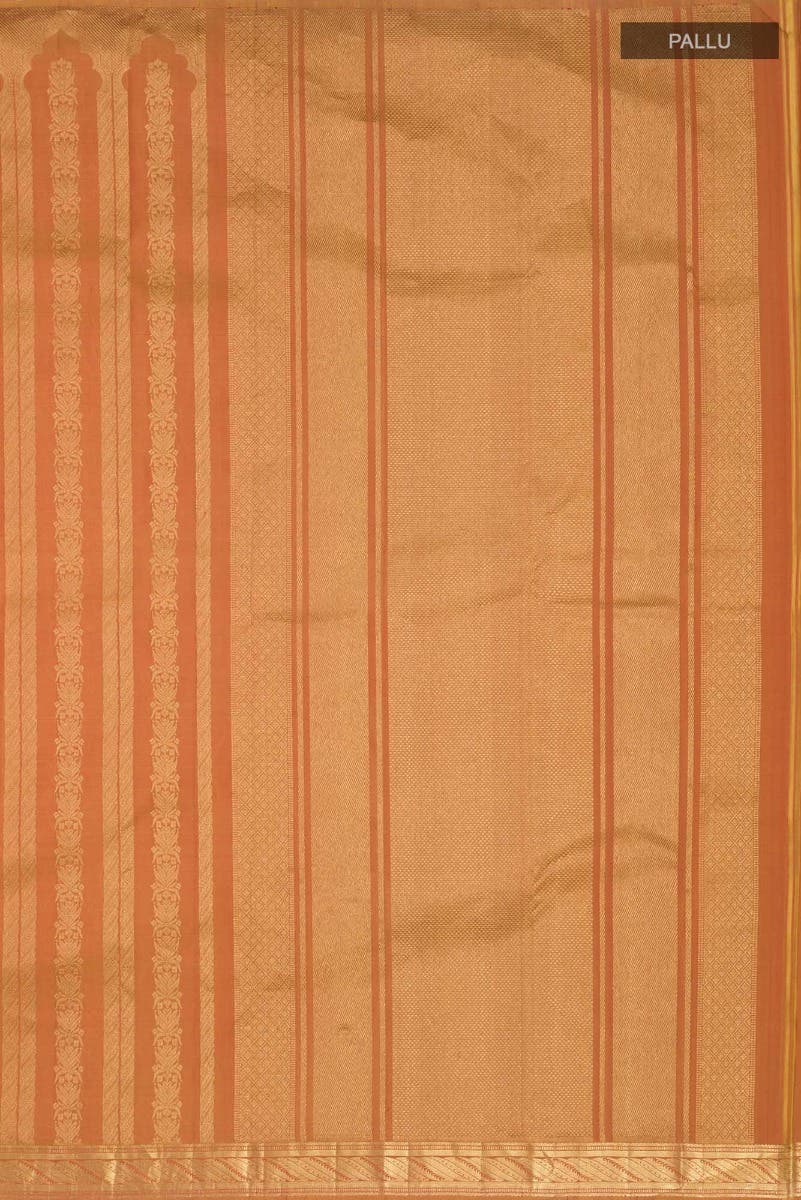 Mangalam-Orange Kanchipuram Silk Saree - Image 8