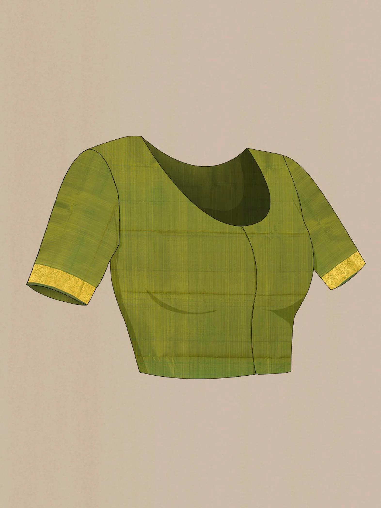 Mehandi Green Kanjivaram Silk Saree - Image 4